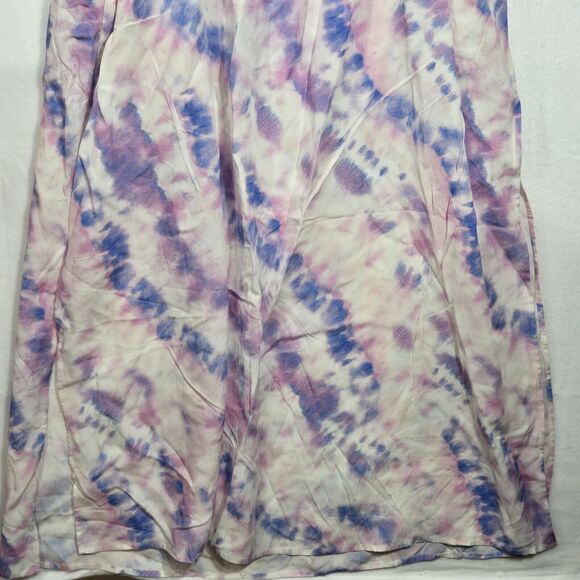 J + G Jasmine & Ginger Maxi Summer Dress Lrg Spaghetti Strap Side Slits Tie Dye - Picture 5 of 13